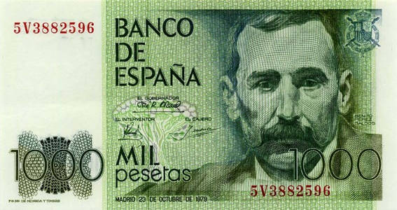 billete español de 1000 pesetas