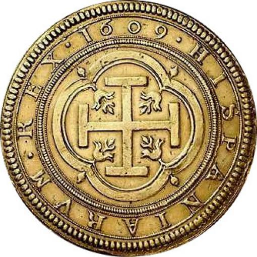 100 escudos de oro reverso