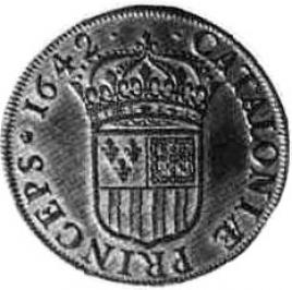  1 Escudo 1642 París reverso