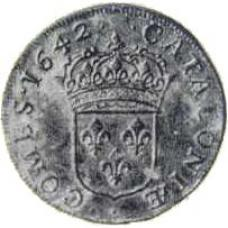  5 Reales 1642 Barcelona reverso