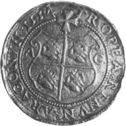 10 reales de 1547 Zaragoza reverso