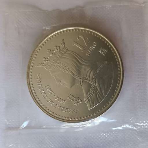 moneda isabel de castilla 12 euros